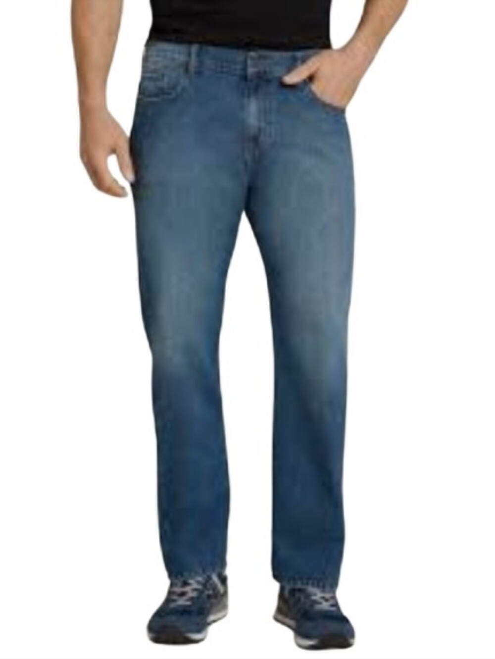 Mott & Bow Men's Straight Leg Premium Denim Jeans Size 34X34 Medium Wash Blue